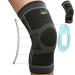 TechWare Pro Knee Compression Sleeve - Knee Braces for Knee Pain. Knee Sleeve with Side Stabilizers & Patella Gel Pads. Knee Brace for Working Out Arthritis & Meniscus Tear. 5 Sizes. Single Pack Large Black/Gray