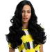 Kashyk Black Glueless Lace Front Wig for Women - Natural Loose Wavy Heat Resistant Synthetic Wig with Baby Hair - 62cm - Buy Online on GoSupps.com