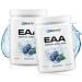 EAA Powder Blueberry 2x 500g - Essential Amino Acids - 11g Protein Per Serving - No Bad Aftertaste - Vegan & Highly Dosed - BIOS Nutrition (Made in Germany)