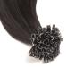 Black Keratin Bonding Extensions - 100% Remy Human Hair - 25 x 0.5g 45cm U-Tip Hair Extensions - Smooth Strands for Long Hair - Buy Online on GoSupps.com