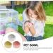 Balacoo Hamster Feeding Bowls- 3Pcs Pet Water Dispenser Ceramic Animal Dishes Food and Water Water Bowl for Mouse Dog (Random Color) - Buy Online on GoSupps.com