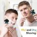 3-in-1 Electric Razor for Men | IPX7 Waterproof Rotary Shaver | Cordless Rechargeable & LCD Display | Green - Buy Online on GoSupps.com
