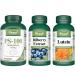 VORST Phosphatidylserine 100mg 120 Vegan Capsules (PS-100) and Bilberry Extract 90 Capsules and Lutein 60 Capsules | Cognitive and Vision Health Supplements | (Combo Bundle 3 Bottles)