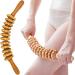 Fascia roller wood premium massage roller wood fascia rod wood massage scooter fascia roll wood for muscle relaxation body shaping Gua Sha massage anti -cellulite beech (wood color)