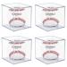 4 Pack Baseball Display Case, UV Protected Acrylic Boxes for Display,Clear Display Case Baseball Cube Memorabilia Showcase Autograph Ball Protector - for Official Size Ball