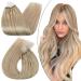 Ugeat micro loop extensions real hair microring extensions 55cm ashblond highlight bleach blonde 50 highlights microring hair extension real hair blond 50g 55 cm 1. microring #18/613