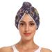 Flowers Beads Hair Towel 2 Pack Super Absorbent Hair Drying Towel Quick Dry Hair Turbans Head Towel with Button Twisty Wrap for Women Girls