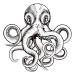 Dopetattoo Tattoo design 6 Sheets Temporary Tattoos Octopus Temporary tattoo Neck Arm Chest