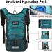 Lunidry Bicycle Backpack with 3L Drinking Bubble | Waterproof Hydration Backpack for MTB Ski and Outdoor Sports - 15L for Men & Women - Dark Emerald - Buy Online on GoSupps.com