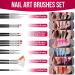 Fandamei 15-Piece Nail Art Brush Set for Gel Nails - Dotted Pens Rhinestones Ultra-Thin Sequins & Roller Strips - Perfect Manicure Kit - Buy Online on GoSupps.com