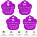 Personalized Large Purple Engraved Dog Tag Paw - 33mm | Custom Pet ID Tags for International Shipping - Buy Online on GoSupps.com
