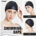 Tripsky Silicone Swim Cap - Ideal for Curly Short to Long Hair - Unisex Bathing Cap for Men and Women - Black - Buy Online on GoSupps.com