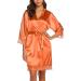 Besdel Women's Satin Silk V-Neck Kimono Robe in XS Coral - Bridesmaids Robe - Buy Online on GoSupps.com