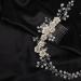 BERYUAN Bridal White Flowers Crystal Pearl hair comb Silver Hair Accessories for Wedding Women and Girls Side Flower Headband Hair Comb - Buy Online on GoSupps.com