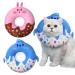 Halinuia 2 piece crane cats soft anti -bite cat collar cats donut collar protective collar for kitten puppies pets after surgery and injuries