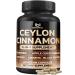 Ceylon Cinnamon Capsules with Berberine HCl Supplement - Panax Ginseng Apple Cider Vinegar Turmeric Curcumin - Support Immunity & Energy Production - 60 Capsules - 2 Month Supply