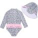 Bonverano Baby Girls Swimsuit UPF 50+ Long-Sleeve Zipper Bathing Suit 18-24 Months Black White - Buy Online on GoSupps.com