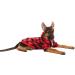 Plaid Dog Hoodie Pet Clothes Sweater with Hat - X-Large Red - Buy Online on GoSupps.com
