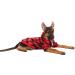 Large Red Plaid Dog Hoodie Sweater Set with Hat - Pet Clothes - Buy Online on GoSupps.com