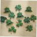 EXCEART Earrings 20 pcs Shamrock Ornament Novel Four- Shape Keychain Sequins Bead Alloy Making Home Green - Buy Online on GoSupps.com
