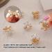 Small Hair Clips Mini Pearl Claw Clip 15 Pcs Small Flower Hair Bangs Clips White Wedding Hair Accessories for Women Girls Brides - Buy Online on GoSupps.com