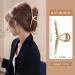 Walk Diary 3 Pcs Metal Claw Clip Set for Thick Hair - Gold Hair Accessories for Women - Ribbon, Strip, Rectangle Design - Buy Online on GoSupps.com