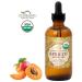 USDA Certified Organic Apricot Kernel Oil - 100% Pure & Natural Cold Pressed Virgin Unrefined - 4 oz Amber Glass Bottle with Eyedropper - Buy Online on GoSupps.com