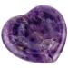 Kyeygwo Amethyst Reiki Healing Crystal Stone Herz Thaumenstein Pocket palm pocket stones worry stone massage stones for meditation stress dismantle flattering decompression violet (Amethyst)