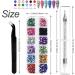 1500 Pcs Rhinestones Nail Gems Flat Back Crystal Rhinestones with Pick Up Tweezers and Rhinestone Picker Dotting Pen Tools for Nails Clothes Teeth Face DIY Crafts - Buy Online on GoSupps.com
