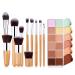 Professional Makeup Cream Contour Palette MKNZOME 12 Colours Concearler Full Coverage & Makeup Brush Set Contour Concearler Palette Contouring Face Make Up Gift for Women Girls D