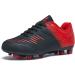 LEOCI Soccer Shoes for Kids - Firm Ground Football Boots for Boys & Girls | Size 32 EU | Black & Red - Buy Online on GoSupps.com