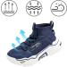 SANNAX Men's High Top Slip-On Fashion Sneakers - Dark Blue - Size 12 - Buy Online on GoSupps.com