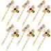 12 Pieces Bee Clip Hairpin Alloy Bee Hair Clip Rhinestone Bee Hair Clip Honeybee Bobby Pin Alloy Hair Accessories for Women Girls Bride Bridesmaid Weddings Parties Hair Styling  Yellow  Pink