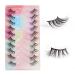 MilyBest Half Lashes Natural Look Wispy Cat Eye Lashes 3D False Eyelashes Fluffy Soft 10 Pairs Short Faux Mink Lashes Sets Pack Sweet Date |7-14MM