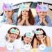 Cartoon Unicorn Eye Mask for Sleeping - Plush 3D Travel Sleep Mask for Adults & Kids - Breathable & Comfortable (Purple) - Buy Online on GoSupps.com