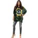Green Bay Packers Sheer Caftan with Flower Design - Women's NFL Team Color - Buy Online on GoSupps.com