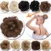 SEGO Curly Bun Hairpiece | Ash Brown Hair Tie Extension for Messy Updos #10 - International Shipping - Buy Online on GoSupps.com