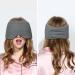 Handmade Cotton Sleep Mask Blackout - Adjustable Comfortable Eyeshade for Sleeping - With Travel Pouch - Grey - Buy Online on GoSupps.com