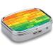 Rainbow Brick Wall Pill Box - 2 Compartment Portable Organizer for Vitamins & Medication - Buy Online on GoSupps.com