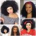 Shop 2-in-1 Short Black Headband Wigs for Women | Afro Kinky Curly Synthetic Wig (16inch) - Buy Online on GoSupps.com