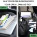 ECWKVN Car Front Seat Organiser - Heavy Duty Passenger Tidy Backseat Storage Bag with 10 Pockets - Black - Buy Online on GoSupps.com