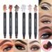Eyeshadow Stick Makeup Set 6 Colors Shimmer Glitter Pearl Cream Eye-Shadow Stick Double Head Shimmer Cream Eyeshadow Makeup Waterproof Long Lasting Matte Shimmer EyeShadow Highlighter - Buy Online on GoSupps.com