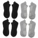 FRCOLOR 4 Pairs Combed Cotton Socks Sports Breathable Stockings Running Socks Low-cut Liners Socks Breathable Sports Stockings Running Cotton Socks All Season Cotton Socks Summer Socks Black Grey 21x5x0.3cm