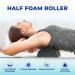Yes4All High Density Half Round Foam Roller 12 inch - Back & Leg Pain Relief, Physical Therapy Support - Black - Buy Online on GoSupps.com