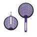 Electric Fly Swatter Rechargeable Mosquito Swatter Foldable Dual Handheld And Automatic Swatting Mode 3000V Strong Instant Insecticide Swatter Mosquito Swatter For Indoor Outdoor Camping With Pow Black