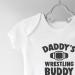Hippowarehouse Daddy's Wrestling Buddy Baby Vest Bodysuit - Unisex (Short Sleeve) - Buy Online on GoSupps.com