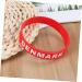 Milist 12 Stk Denmark Flag Silicone Bracelets | Custom Sporty Rubber Straps | Football Country Arm Tape - Buy Online on GoSupps.com
