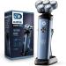Electric Razor for Men Rechargeable IPX7 Waterproof 5D Portable Magnetic Shaver with Charging Stand Cordless Men's Face Electric Shaver Wet & Dry Use