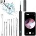 Earwax Removal Kit with Camera 3.5mm Inner Len Ear Cleaner Otoscope 1920P FHD WiFi Wireless Ear Scope Endoscope with 6 LED Lights Ear Cleaning Ear Wax Remover Tool for Adults Kids
