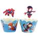 12 Pcs Spider and His Friends Cupcake Decorations Double Sided Toppers and Wrappers Superhero Decorations Boys and Girls Birthday Party Supplies - Buy Online on GoSupps.com